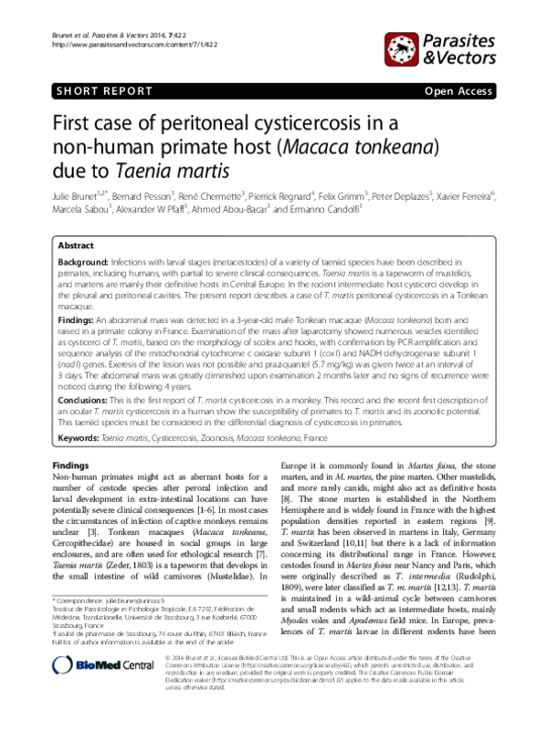 PARASITES & VECTORS PARASITES & VECTORS