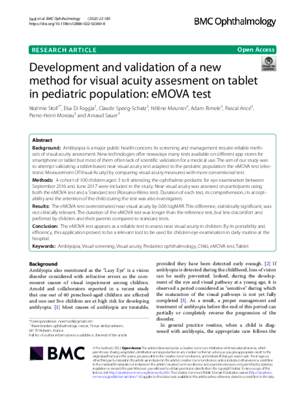 BMC OPHTALMOLOGY 19/04/2022 BMC OPHTALMOLOGY 19/04/2022